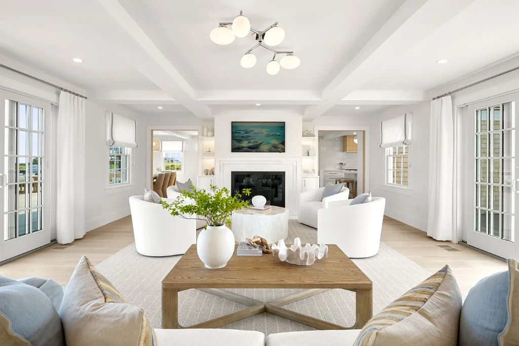 20 North Pasture Lane — Living room with fireplace